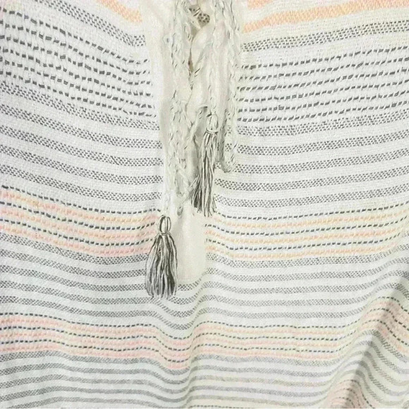 NEW NIC+ZOE Ahoy Striped Linen Blend Breathable Sweater Coastal Grandma - Picture 4 of 8